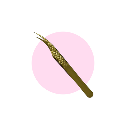 Curved Tweezers Black and Gold